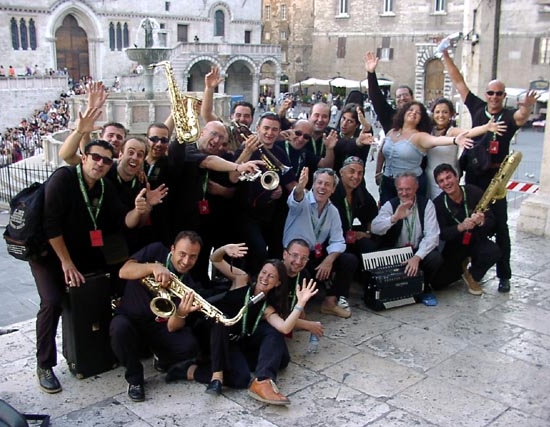 Con l'Orchestra Jazz dell'Università di Salerno ad Umbria Jazz (Perugia, 2002)
